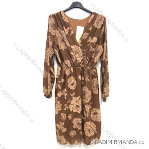 Šaty dlhé elegantný dlhý rukáv dámske (S/M ONE SIZE) TALIANSKA MÓDA IMPSH225357