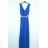 Šaty dlhé spoločenské elegantné bez rukávov dámske (S/M ONE SIZE) TALIANSKA MÓDA IMPSH243598 biela S / M