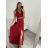 Šaty elegantné spoločenské na ramienka dámske (S/M ONE SIZE) TALIANSKA MÓDA IMM22fs52571