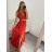 Šaty dlhé na ramienka spoločenské elegantné plesové s opaskom dámske (S/M ONE SIZE) TALIANSKA MÓDA IMM22Q52228/DR svetlo modrá