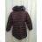 Bunda s kapucňou dámska nadrozmer (4XL-8XL) BESS222251 vínová 4XL