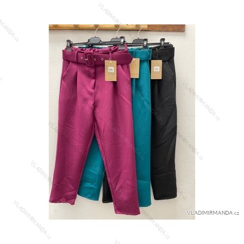 Nohavice dlhé s opaskom dámske (S/M ONE SIZE) TALIANSKA MÓDA IMPDY22INSTA7252