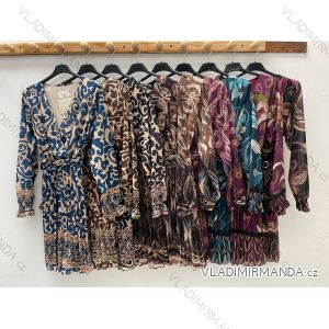 Šaty elegantný dlhý rukáv dámske (S/M ONE SIZE) TALIANSKA MÓDA IMPDY22LS18327/LS17327
