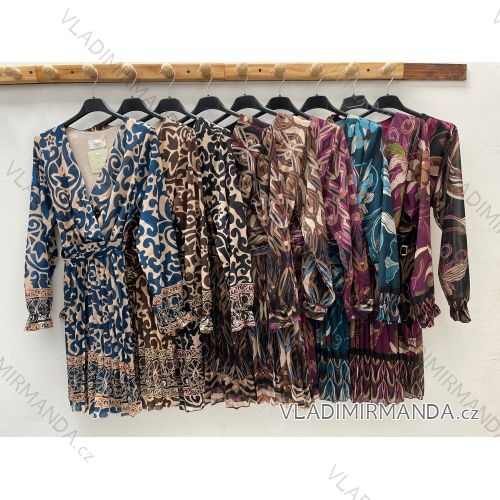 Šaty elegantný dlhý rukáv dámske (S/M ONE SIZE) TALIANSKA MÓDA IMPDY22LS18327/LS17327