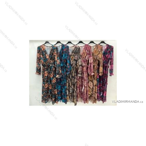 Šaty elegantný dlhý rukáv dámske (S/M ONE SIZE) TALIANSKA MÓDA IMPDY22HEF1125