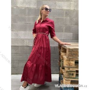 Šaty dlhé košeľové dlhý rukáv dámske (S/M ONE SIZE) TALIANSKA MÓDA IMPDY24XFH21180