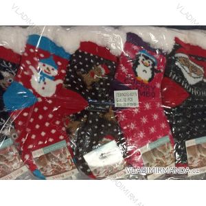 Ponožky zateplené bavlnou vianočné detské dorast dievčenské a chlapčenské (28-31,32-35) LOOKEN LOK22EJ-6217V