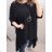 Tunika oversize krátky rukáv dámska (2XL/3XL/4XL ONE SIZE) TALIANSKA MÓDA IMB22BRECET