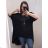 Tunika oversize krátky rukáv dámska (2XL/3XL/4XL ONE SIZE) TALIANSKA MÓDA IMB22BRECET