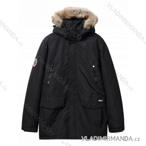 Bunda páperová s kapucňou pánska nadrozmer (2XL-5XL) GLO-STORY GLO22MMA-3910-1