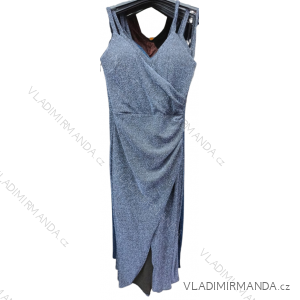 Šaty elegantné spoločenské trblietavé na ramienka dámske (S/M ONE SIZE) TALIANSKA MóDA IM322460