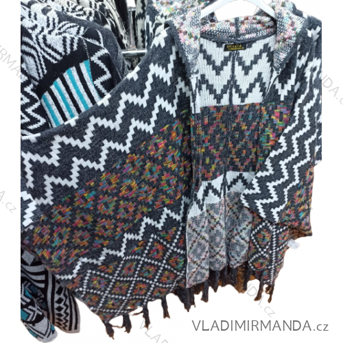 Cardigan pletený dlhý rukáv dámsky nadrozmer (XL/2XL/3XL ONE SIZE) TALIANSKA MÓDA IMBM22471