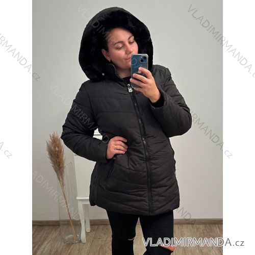 Bunda s kapucňou dámska nadrozmer (54-62) Nat227069
