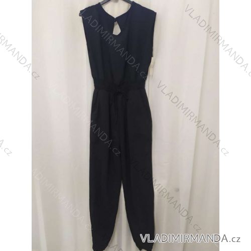 Overal dlouhý letní bez rukávů dámský (S/M ONE SIZE) ITALSKÁ MÓDA IMWY21514/DUR S/M čierna