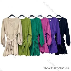 Šaty dlhý rukáv dámske (S/M ONE SIZE) TALIANSKA MÓDA IMPLM22257100015
