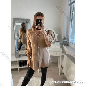 Košeľa oversize dlhý rukáv dámska (S/M/L ONE SIZE) TALIANSKA MÓDA IMWB22243