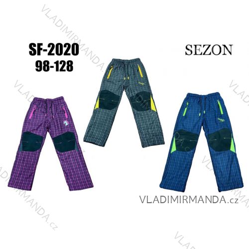 Kalhoty outdoorové zateplené fleecem dětské dívčí a chlapecké (98-128) SEZON SEZ22SF-2020