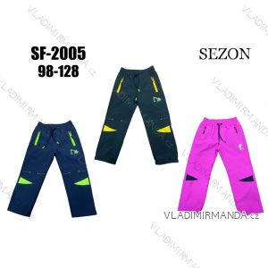 Kalhoty šusťákové zateplené fleecem dětské dívčí a chlapecké (98-128) SEZON SEZ22SF-2005
