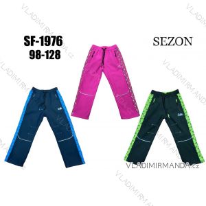 Kalhoty softshellové zateplené fleecem dětské dívčí a chlapecké (98-128) SEZON SEZ22SF-1976