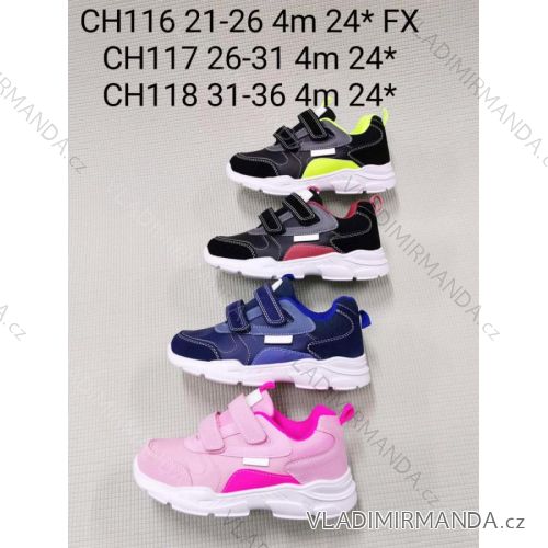 Botasky na suchý zips detské dievčenské a chlapčenské (21-26) FSHOES OBUV OBF22CH116