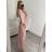 Šaty dlouhé elegantní dlouhý rukáv dámské (S/M ONE SIZE) ITALSKÁ MÓDA IMPSH2455183 čierna S / M