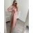 Šaty dlouhé elegantní dlouhý rukáv dámské (S/M ONE SIZE) ITALSKÁ MÓDA IMPSH2455183 čierna S / M