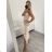 Šaty elegantné spoločenské na ramienka dámske (S/M ONE SIZE) TALIANSKA MÓDA IMPSH2210078