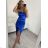 Šaty elegantné spoločenské na ramienka dámske (S/M ONE SIZE) TALIANSKA MÓDA IMPSH2210078/DR S/M čierna
