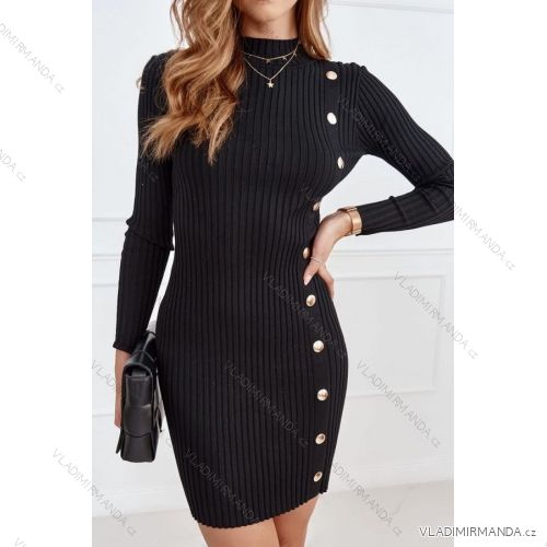 Šaty elegantný dlhý rukáv dámske (S/M ONE SIZE) TALIANSKA MÓDA IMPBB22Y22858