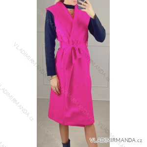 Kabát dlhý bez rukávu dámsky (S/M ONE SIZE) TALIANSKA MÓDA IMPBB22D4232