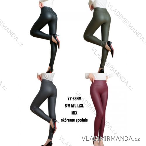 Legíny koženkové dlhé dámske (S-XL) FYVFASHION FYV22YY-83NM