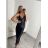 Šaty letné dlhé na ramienka dámske (S/M ONE SIZE) TALIANSKA MÓDA IMPBB22B23820 ružová S/M