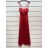 Šaty dlhé spoločenské na ramienka dámske (S/M ONE SIZE) TALIANSKA MÓDA IMPSH246456 biela S/M