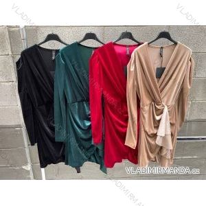 Šaty elegantný dlhý rukáv dámske (S/M ONE SIZE) TALIANSKA MÓDA IMPDY22HX11822