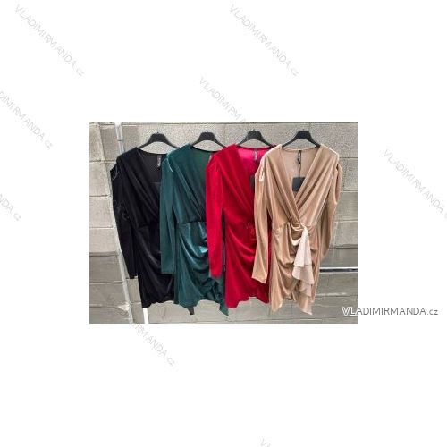 Šaty elegantný dlhý rukáv dámske (S/M ONE SIZE) TALIANSKA MÓDA IMPDY22HX11822