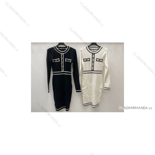 Šaty elegantný dlhý rukáv dámske (S/M ONE SIZE) TALIANSKA MÓDA IMPDY22ZS8020