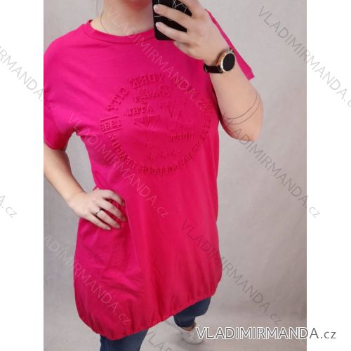 Šaty oversize krátky rukáv dámske nadrozmer (XL/2XL ONE SIZE) TALIANSKA MÓDA IM422275