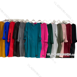 Šaty dlhý rukáv dámske (M/L ONE SIZE) TALIANSKA MÓDA IMC22779