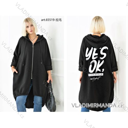 Mikina oversize predĺžená dlhý rukáv dámsky (S/M ONE SIZE) TALIANSKA MÓDA IMPLI2365519