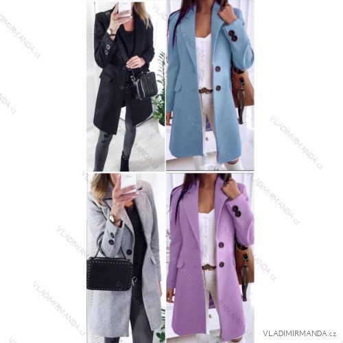 Kabát flaušový dlhý rukáv dámsky (S/M ONE SIZE) TALIANSKA MÓDA IMPLI223005