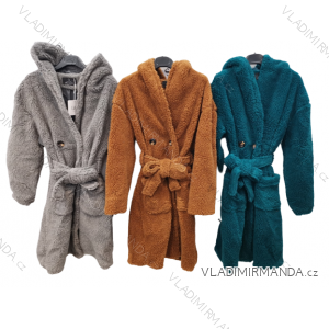 Kabát teddy dlhý rukáv dámsky (S/M ONE SIZE) TALIANSKA MÓDA IMPLI227754