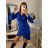 Šaty elegantné košeľové dlhý rukáv dámske (S/M ONE SIZE) TALIANSKA MÓDA IMWB22273