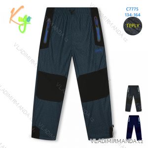 Nohavice outdoor zateplené flaušom dorast chlapčenské (134-164) KUGO C7775