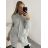 Svetr pletený prodloužený zapínací dlouhý rukáv dámský (M/L/XL ONE SIZE) ITALSKÁ MÓDA IMD22726/DR M / L čierna