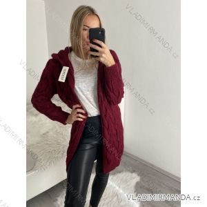 Cardigan pletený dlhý rukáv dámsky (S/M/L ONE SIZE) TALIANSKA MÓDA IM4221044