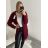 Cardigan pletený dlhý rukáv dámsky (S/M/L ONE SIZE) TALIANSKA MÓDA IM4221044/DR M / L ružová