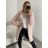Cardigan pletený dlhý rukáv dámsky (S/M/L ONE SIZE) TALIANSKA MÓDA IM4221044/DR M / L ružová