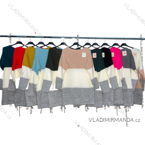 Šaty pletené dlhý rukáv dámske nadrozmer (3XL/4XL ONE SIZE) TALIANSKA MóDA IM4221073