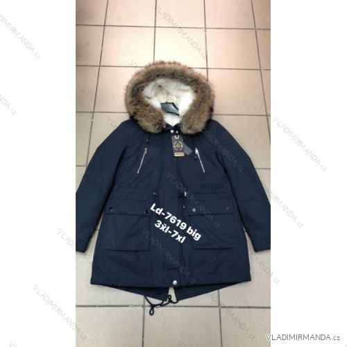 Kabát s kapucňou dámsky nadrozmer (3XL-7XL) LIBLAND LIB22LD-7619BIG