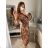 Šaty elegantný dlhý rukáv dámske (S/M ONE SIZE) TALIANSKA MÓDA IMWGS223253